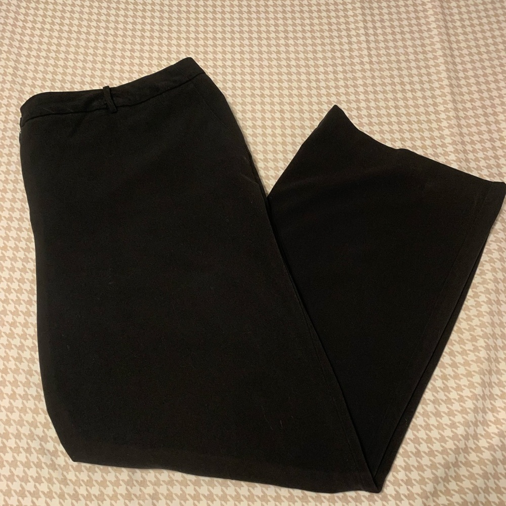Worthington black stretch career pants. Wide leg. Size 22W.